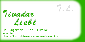 tivadar liebl business card